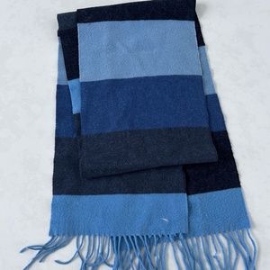 Blue Merino wool scarf